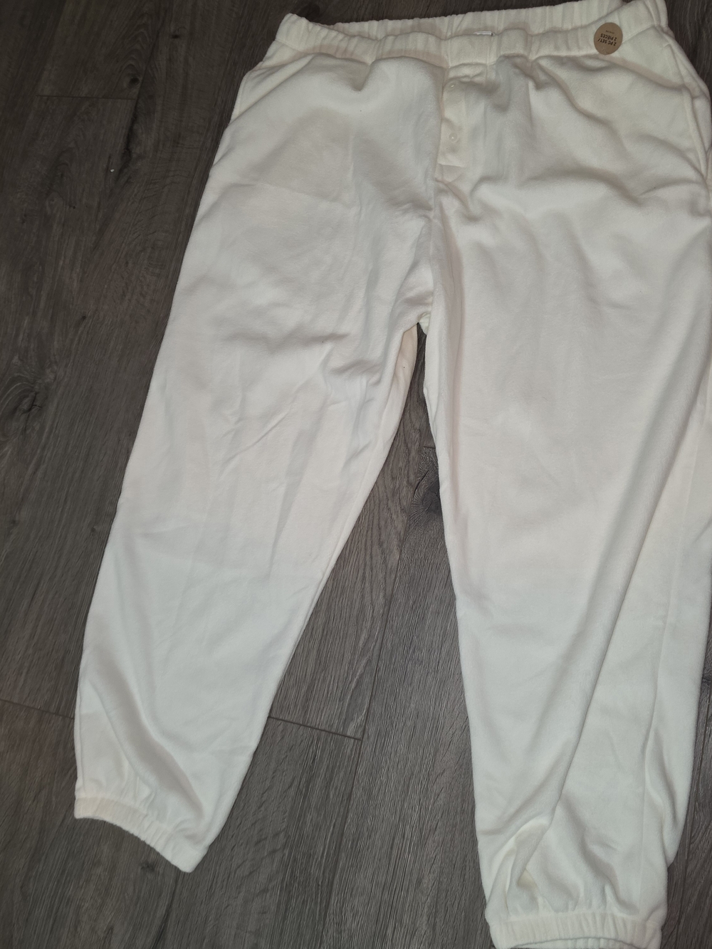 PINK Victoria's Secret Cream Lounge Jogger Pants